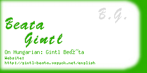 beata gintl business card